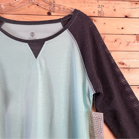 Balance Collection by Marika Mint Green gray Long sleeve activewear Top Size XL - Picture 2 of 12